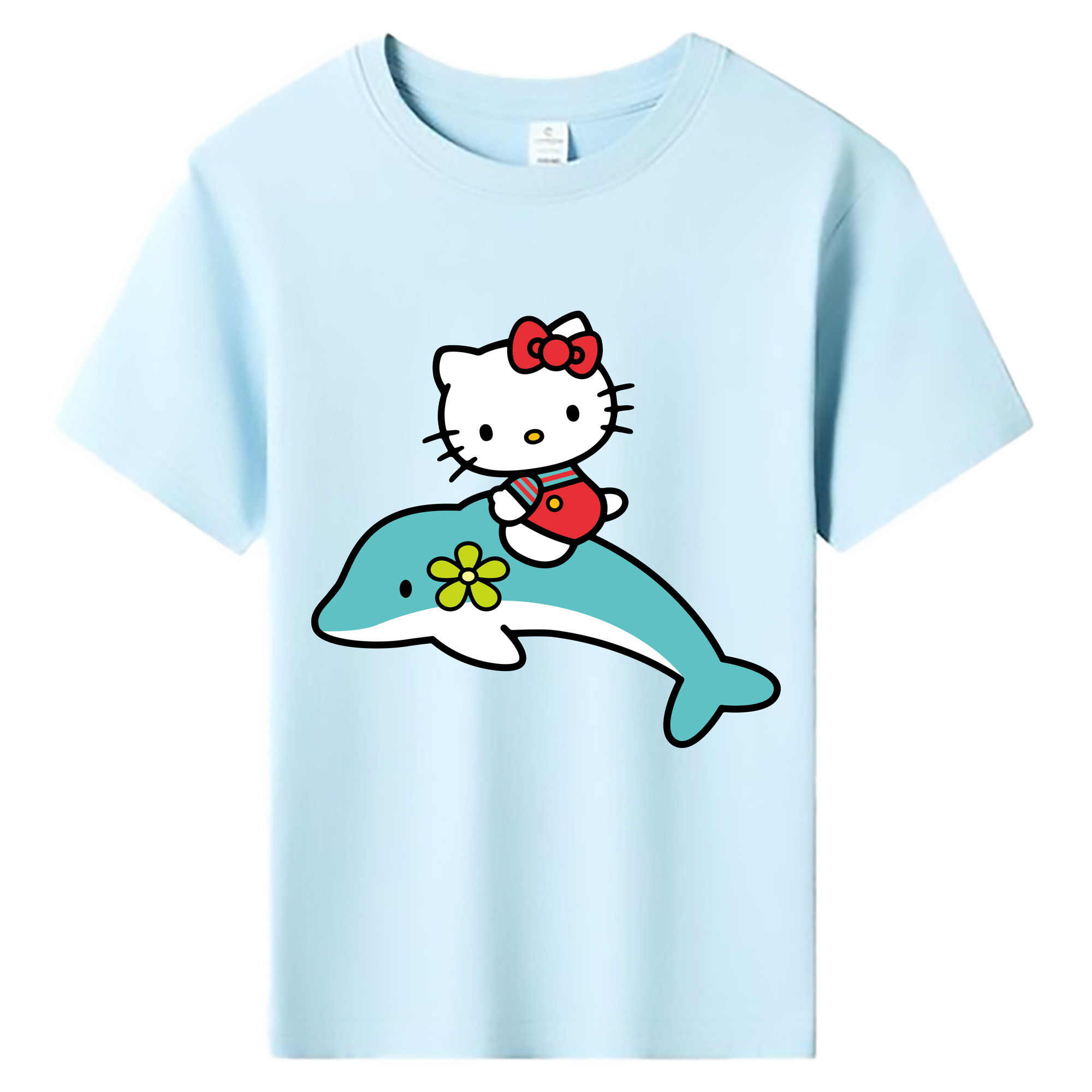 （画像用） Hello Kitty ハローキティ 綿100％キッズTシャツ（フロントプリント）
